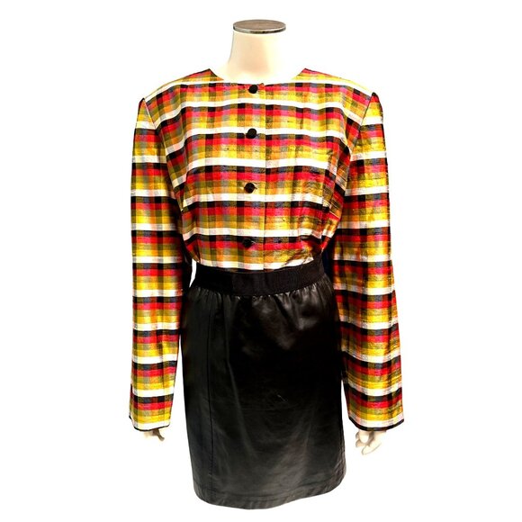 Ann Taylor LOFT Black Leather Skirt Above the Knee Size 10 - Picture 2 of 14